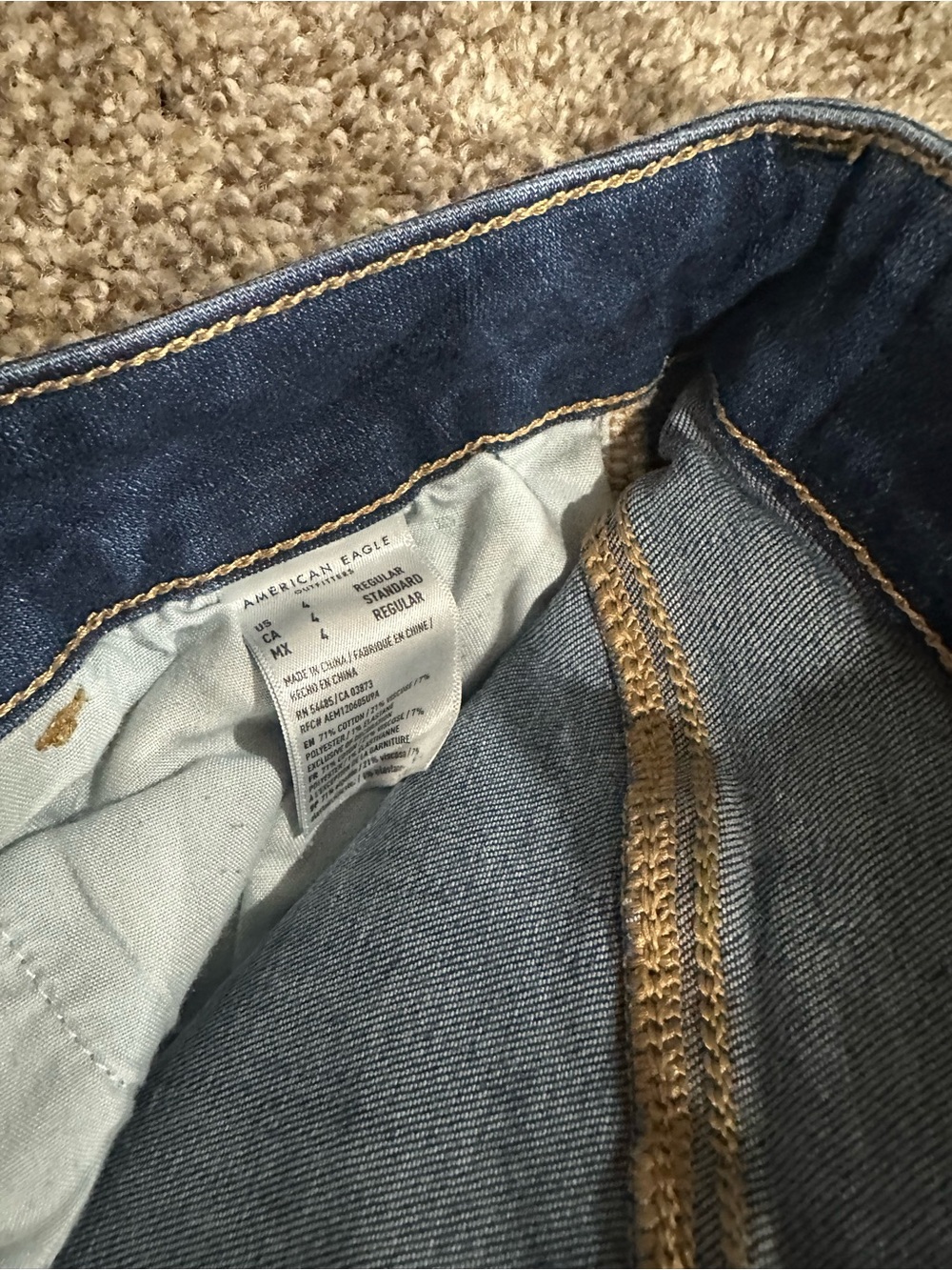 American Eagle Outfitters Women's Deep Indigo Skinny Jeans - Picture 3 of 3